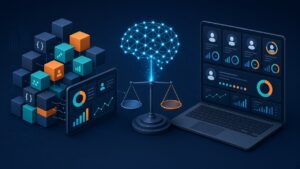 Build vs buy AI hiring software: custom-built blocks versus a ready-made hiring dashboard, balanced by AI