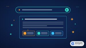 AEO vs SEO vs GEO: a search bar above an AI answer panel that cites three web sources
